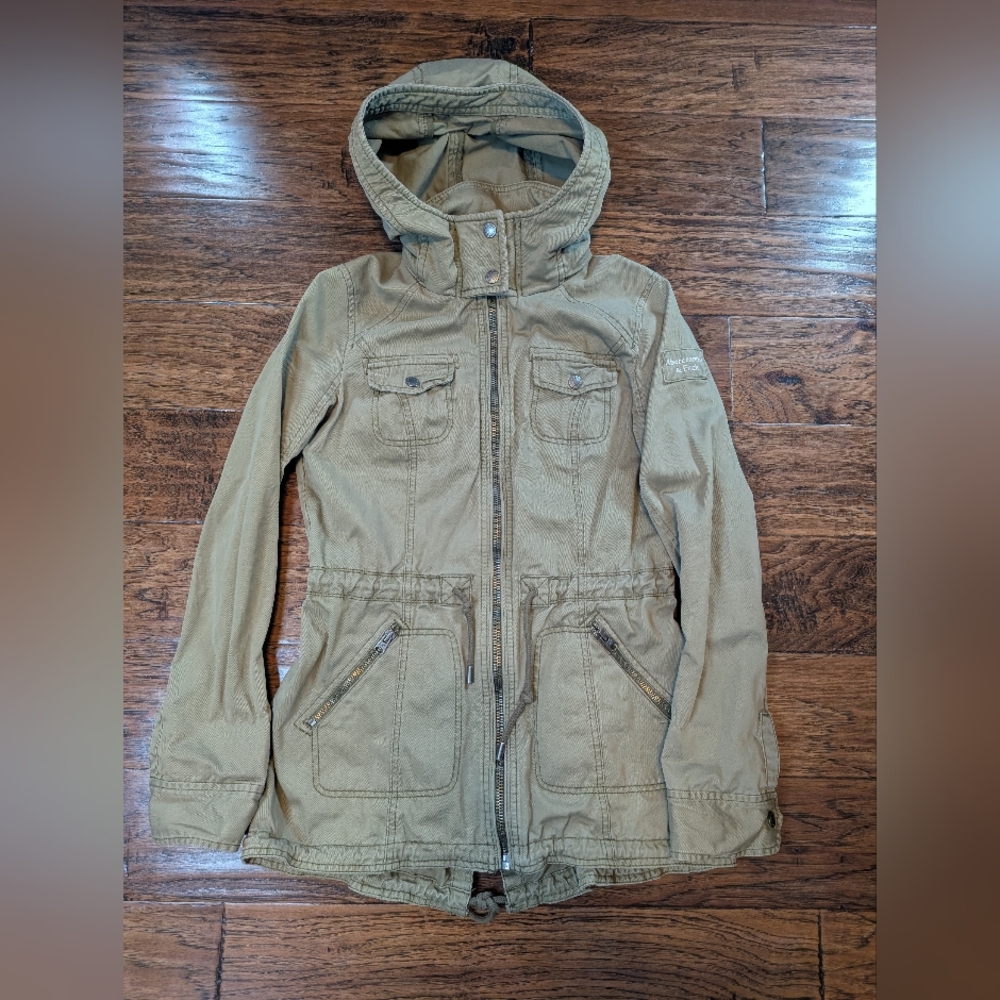 Abercrombie & Fitch Y2K Vintage Military Jacket In Green Size Small
